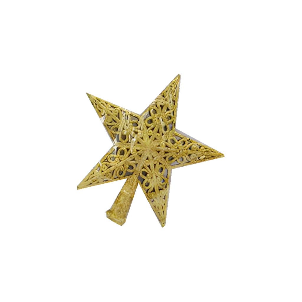 Estrella navideña 20x21cm cs1503-1256 dorado/plateado