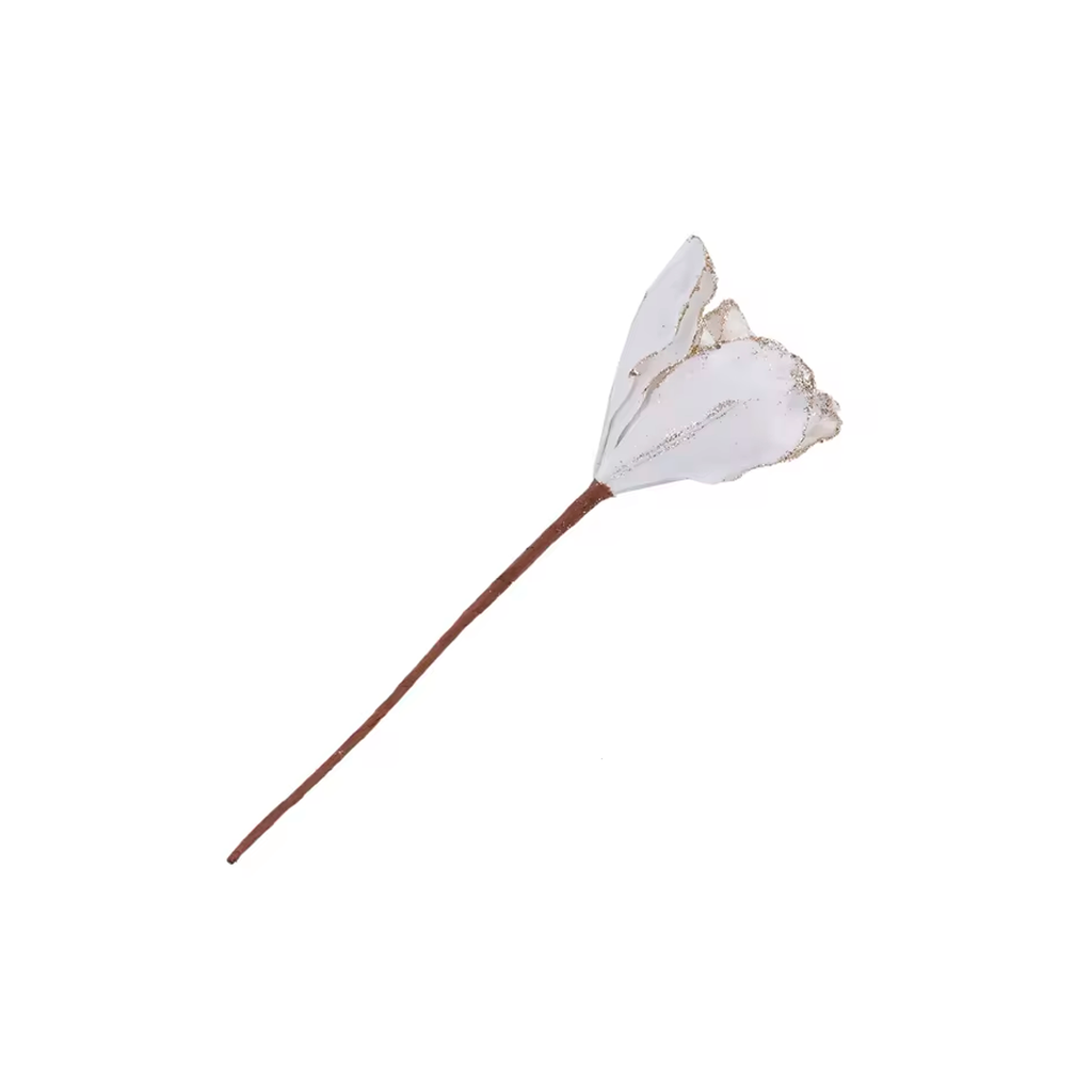 Flor navideña 10cm mh1172 blanco