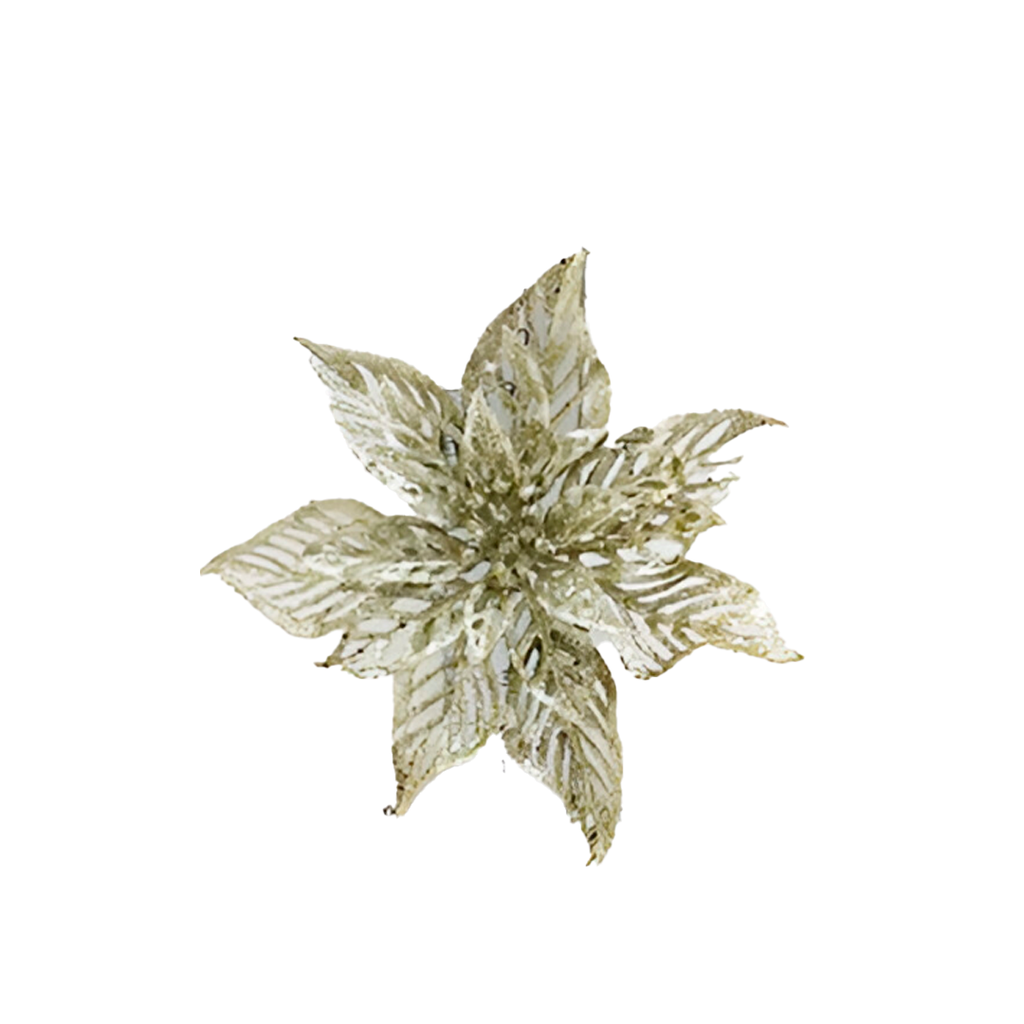 Flor navideña 19cm xh1462176lg champagne
