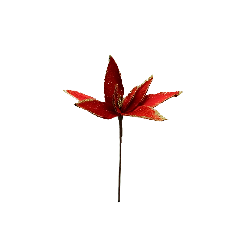 Flor navideña 33cm 2cs2201-0178 rojo