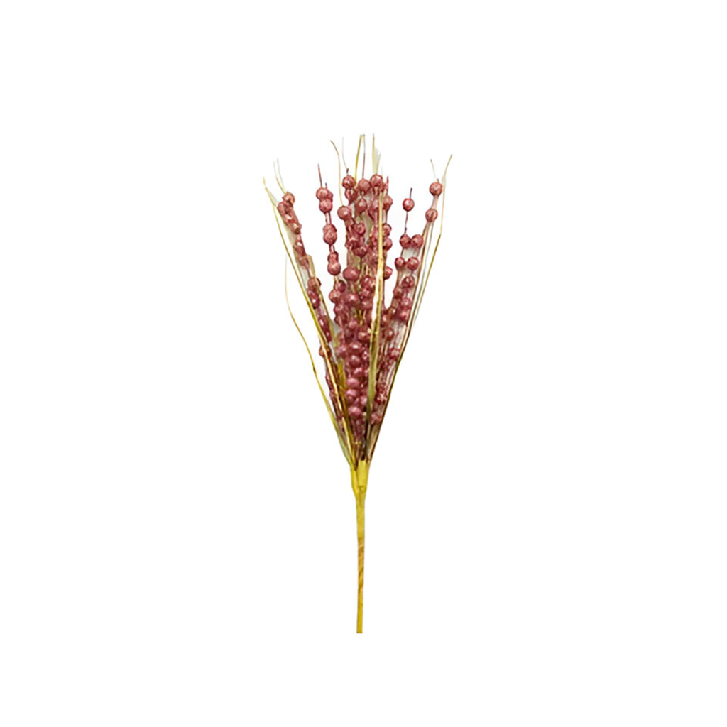 Rama navideña 42cm 2-cs2103-1304 rosa/dorado