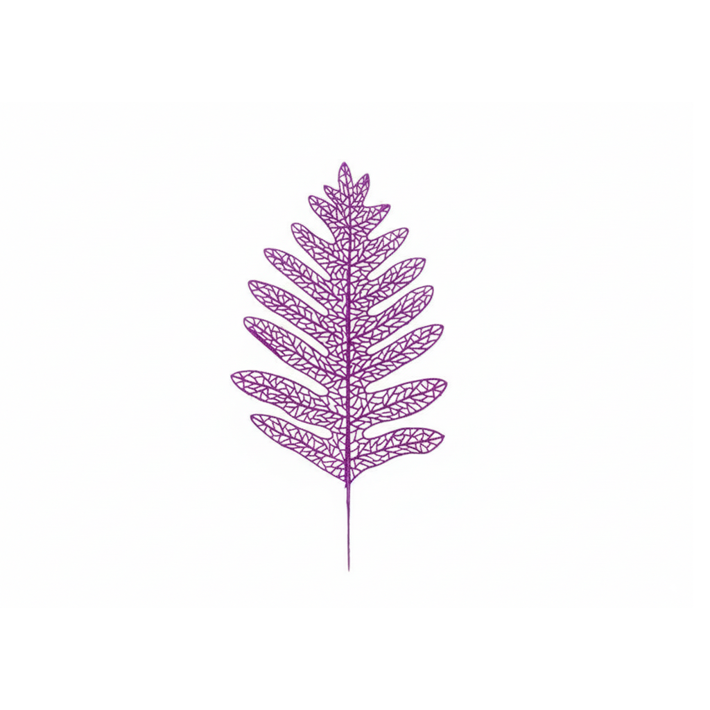 Rama navideña hoja 40cm 2-cs1503-878 morado