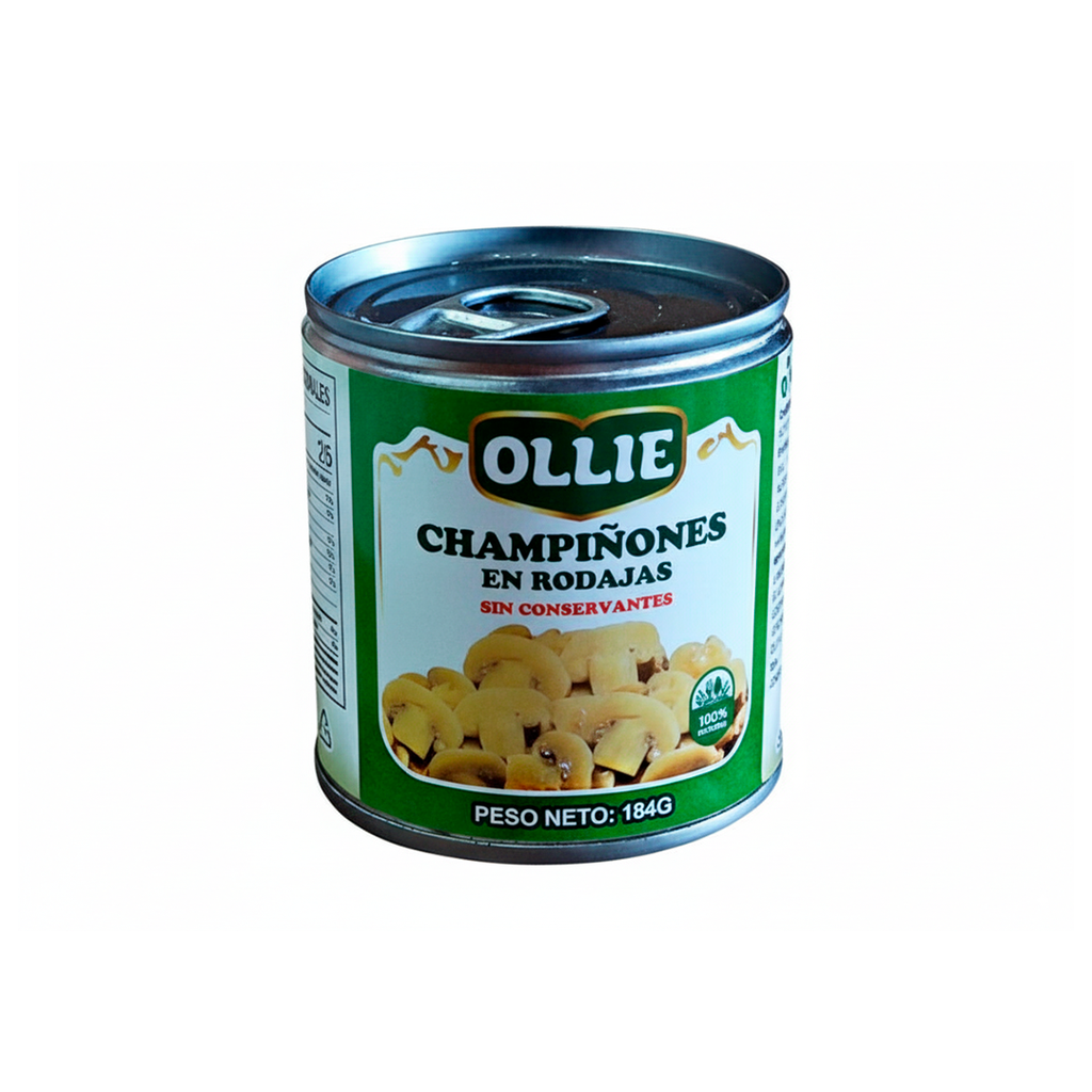 Champiñones en rodajas 184g lata ollie