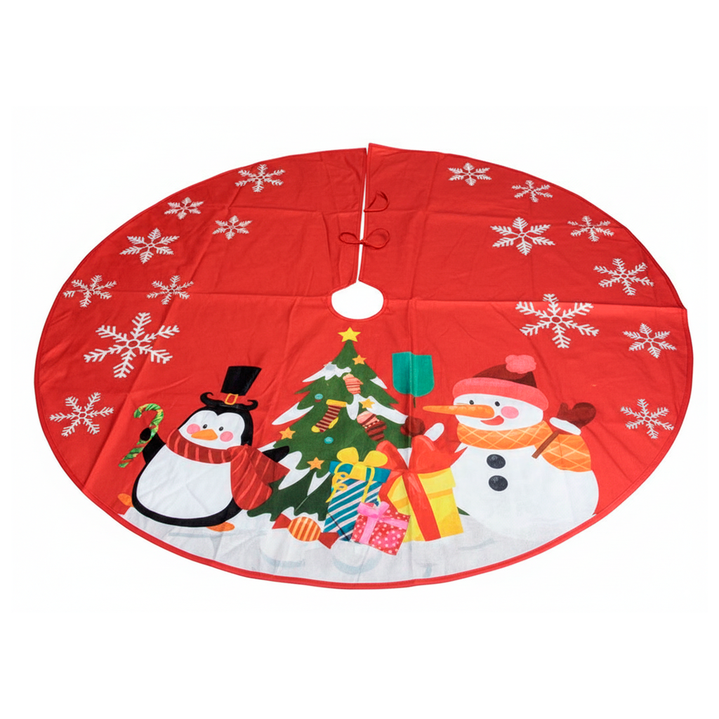 Forro navideño 120cm base/árbol z3-36 rojo