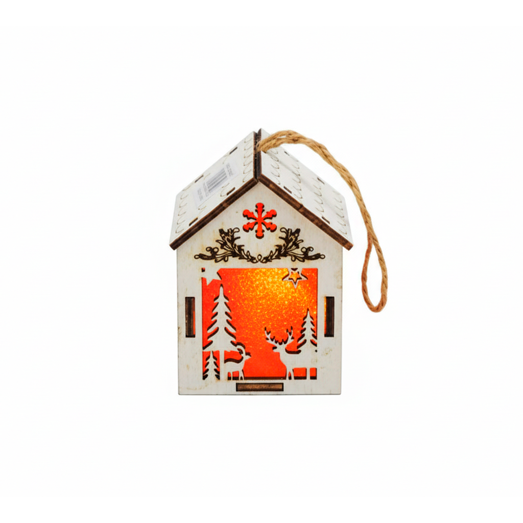 Adorno navideño casa colgar con luz dsa1904-0372
