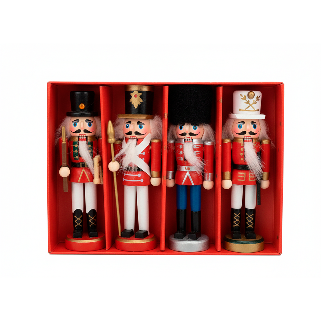 Adorno navideño cascanueces 4pc 12cm 810-0025