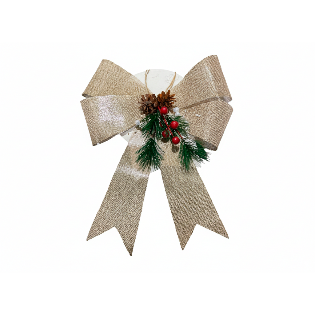 Adorno navideño chongo colgar 22x29cm 04222 cafe