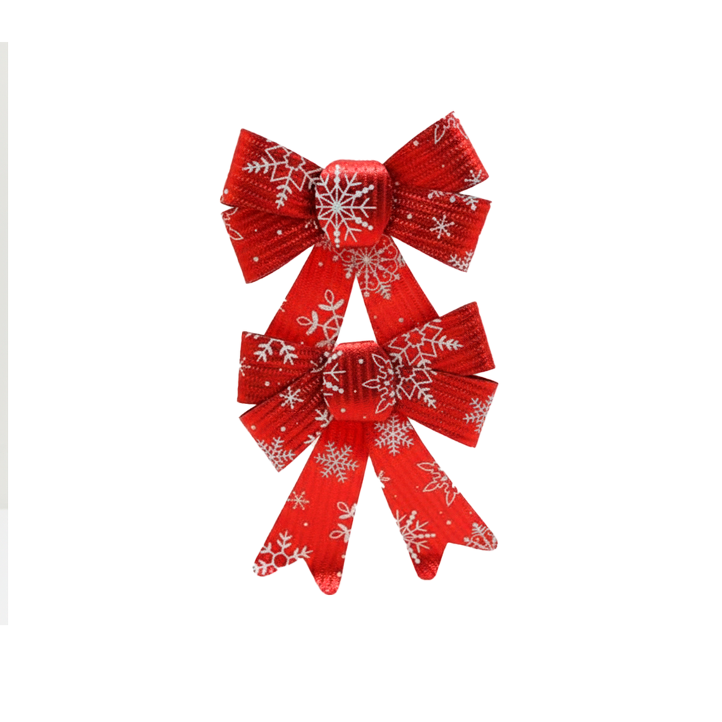 Adorno navideño chongo colgar 2pc 14x19cm rojo