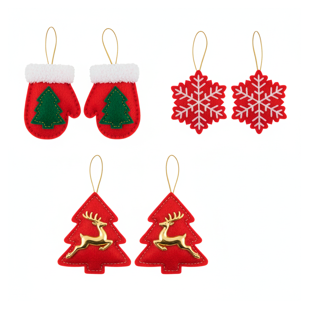 Adorno navideño colgar 2pc 10cm gj650411 varios diseños