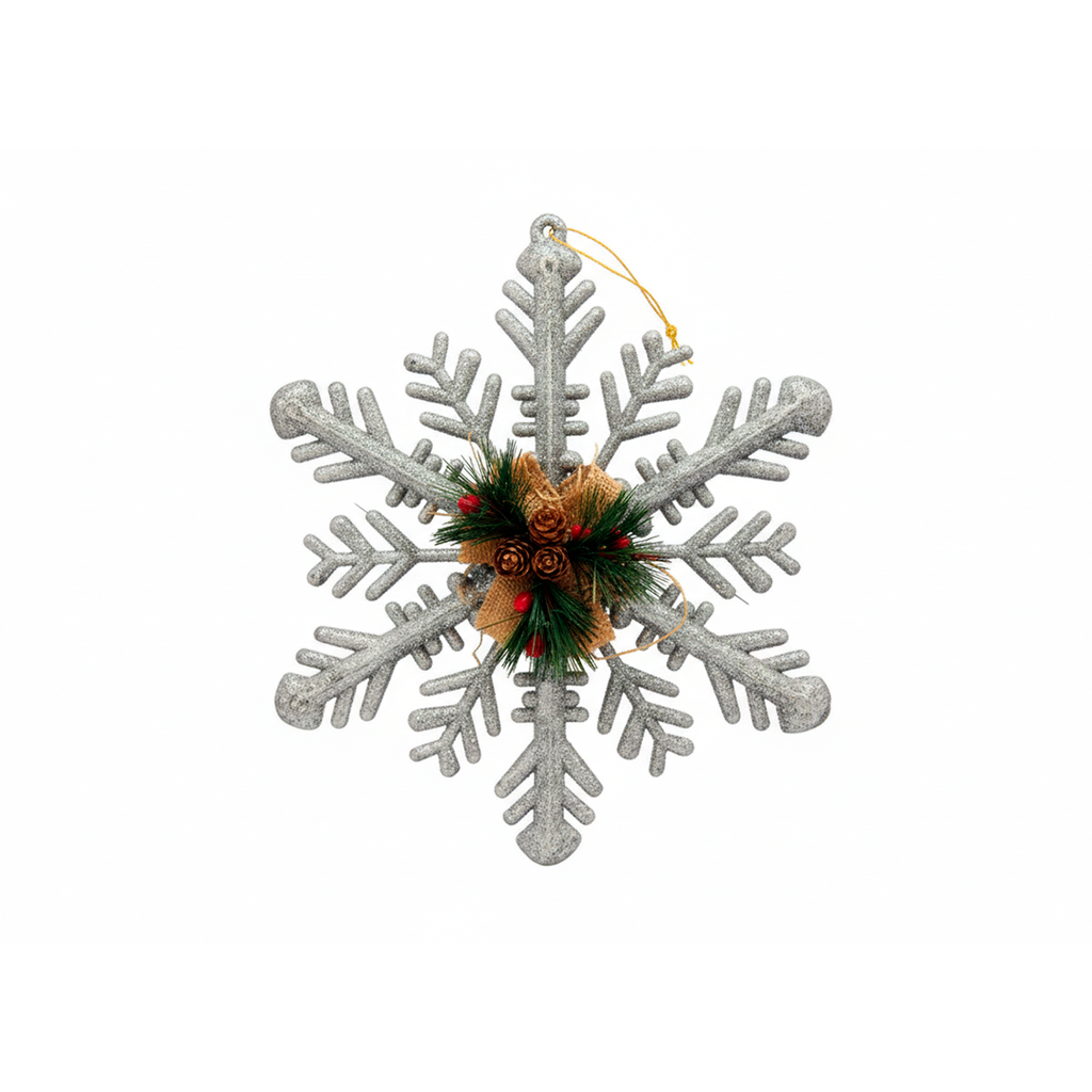 Adorno navideño copo nieve colgar 30cm 4-227 varios colores