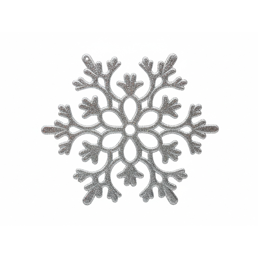 Adorno navideñocopo nieve colgar 30cm 552s plateado