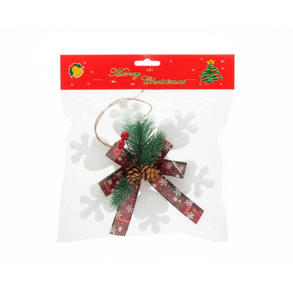 Adorno navideño copo nieve colgar 18x20cm blanco