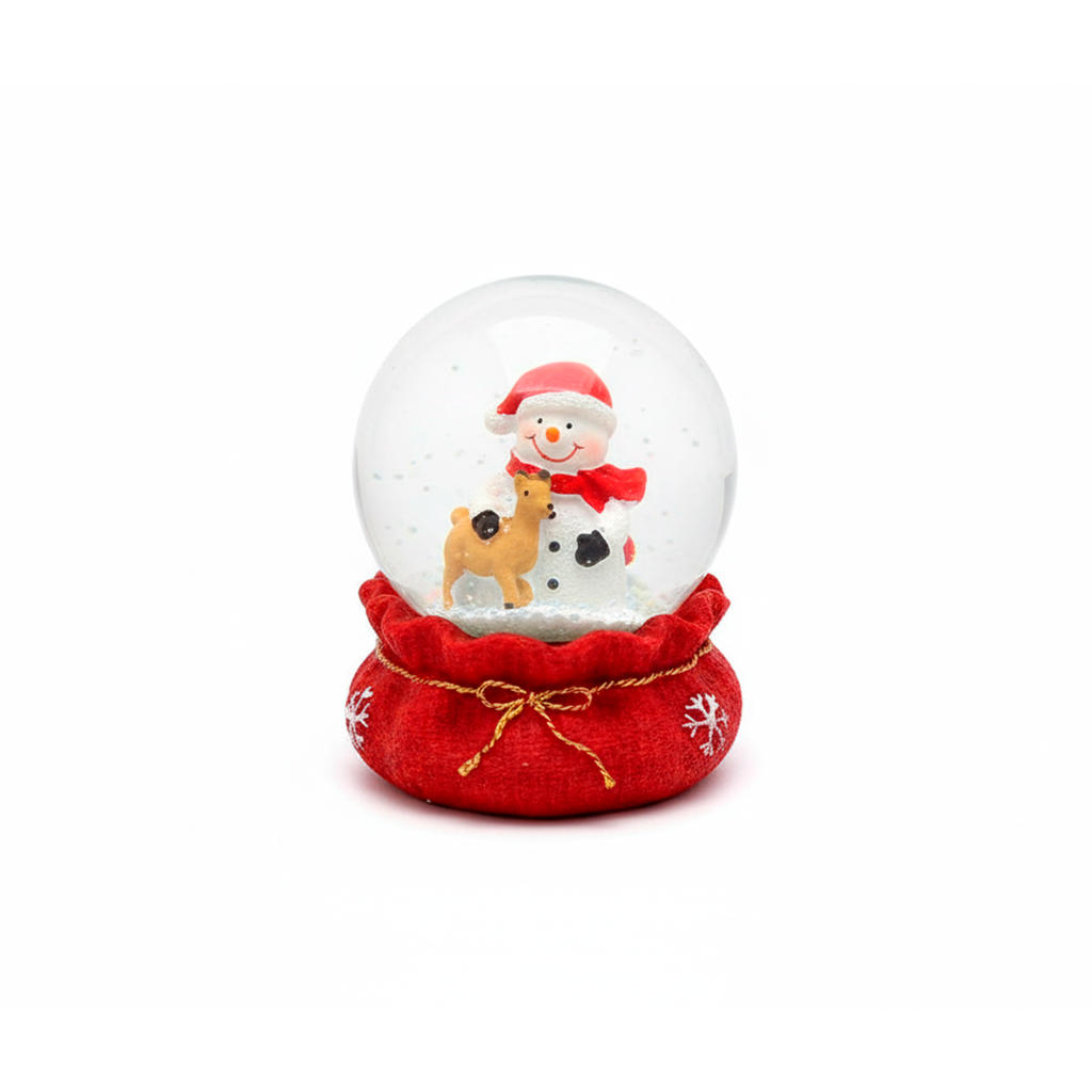 Adorno navideño esfera cristal 6.5x8cm t-22 varios diseños