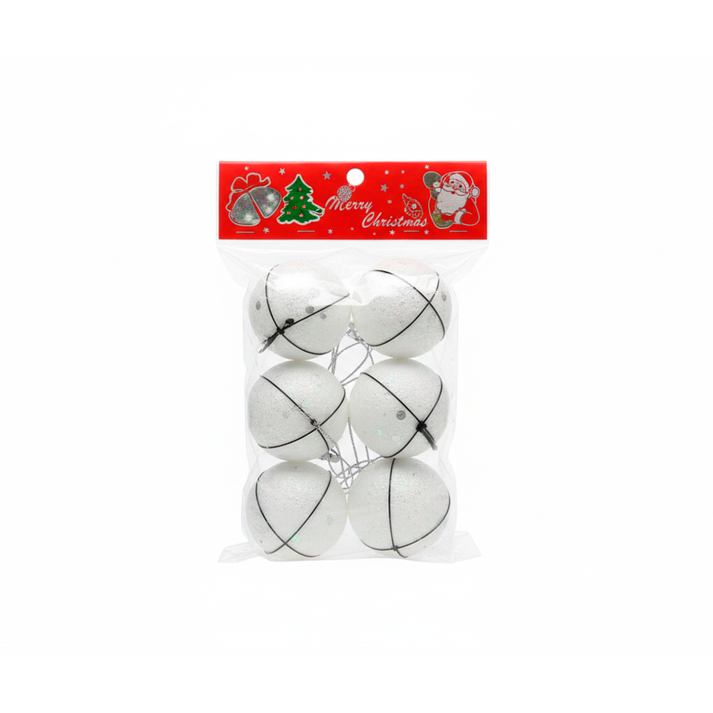 Adorno navideño manzana colgar ch-20161 blanco