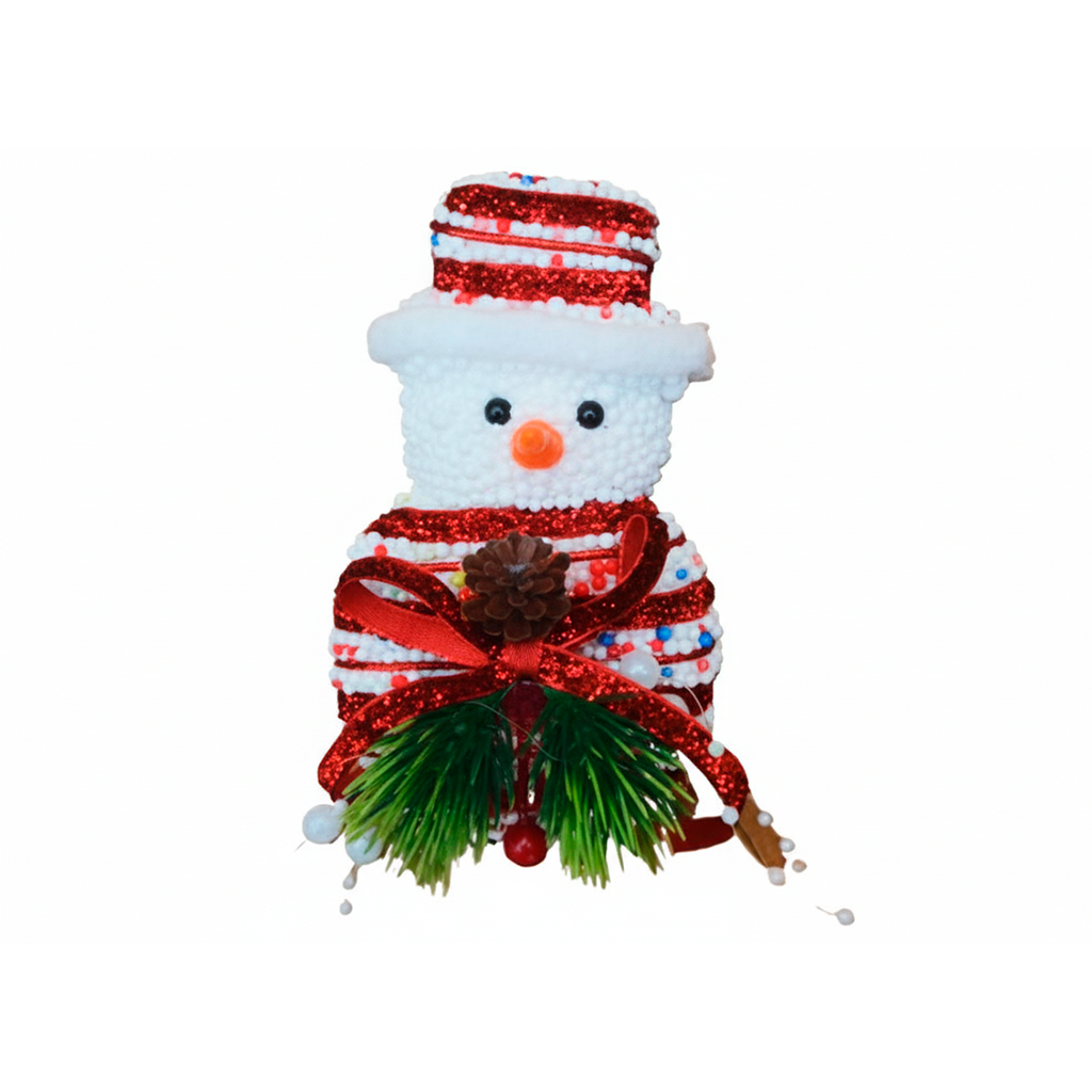 Adorno navideño muñeco nieve 14cm 2-lm1704-216