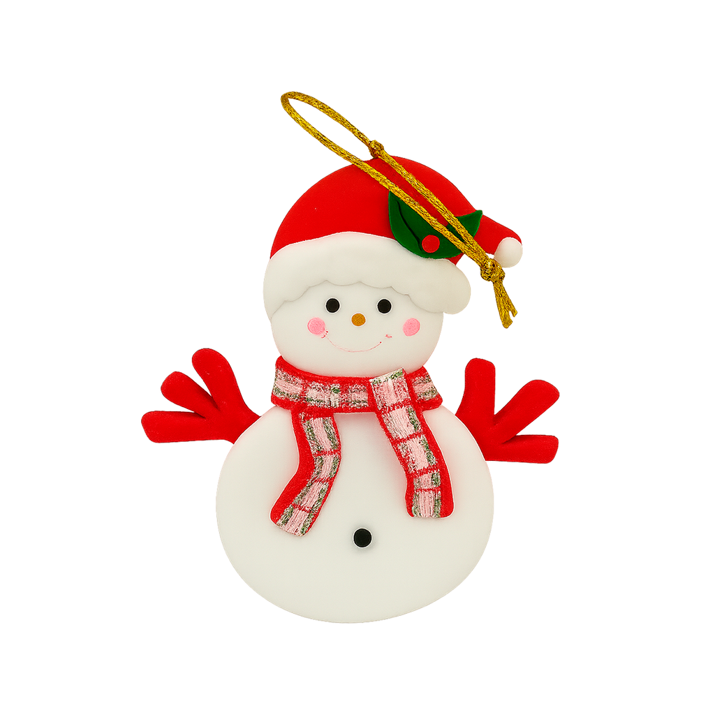 Adorno navideño muñeco nieve colgar 10cm ma-134a