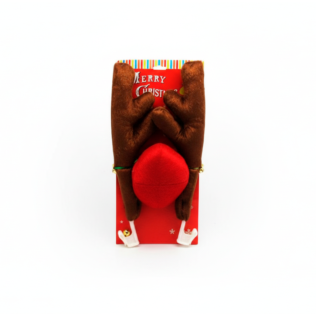Adorno navideño para carro cuernos fj-q202 cafe
