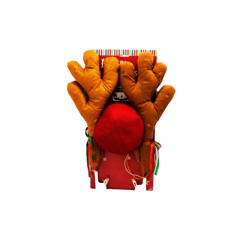 Adorno navideño para carro cuernos fj-q203 cafe