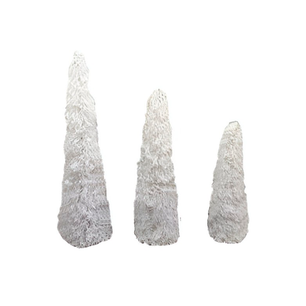 Adorno navideño pino 3pc t0130 blanco