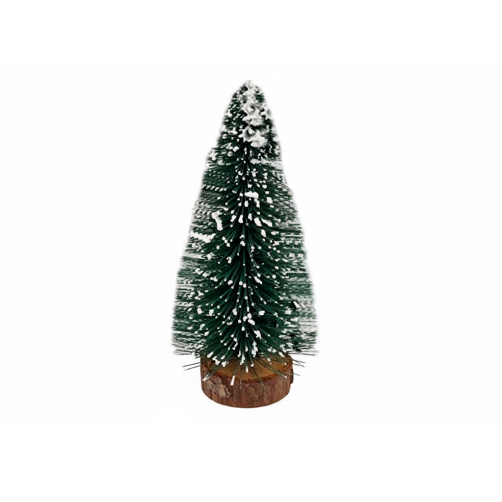 Adorno navideño pino con nieve 10cm ch-05-10 verde