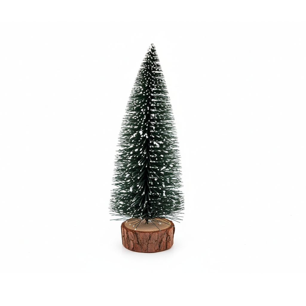 Adorno navideño pino con nieve 15cm ch-05-15 verde