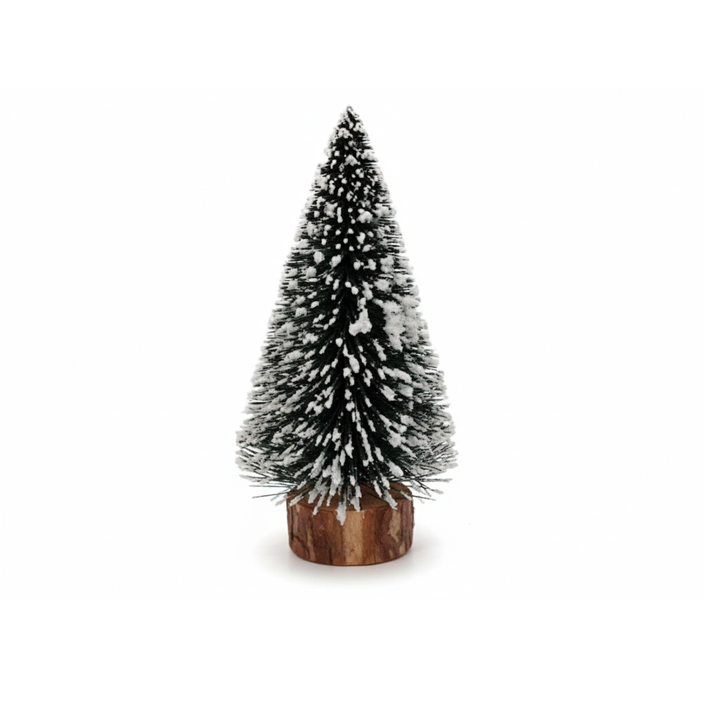 Adorno navideño pino con nieve  8cm ch-06-08 verde