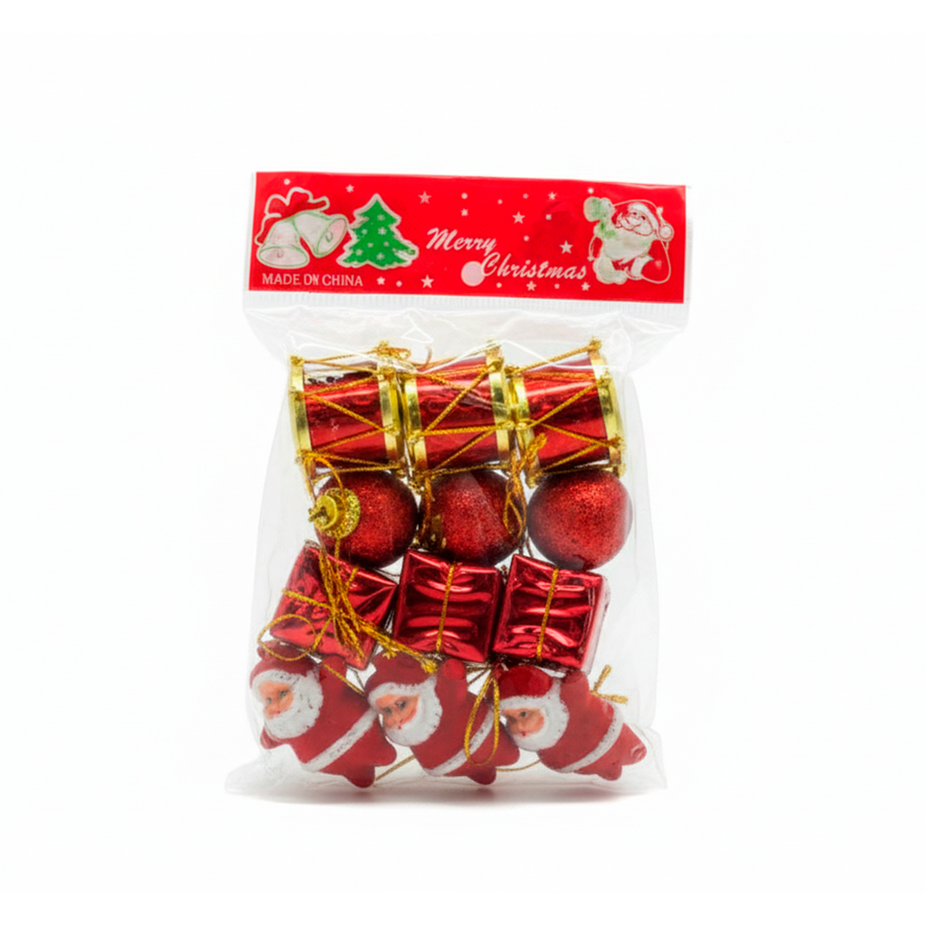 Adorno navideño diferente figuras 12pc 2-cs1503-819