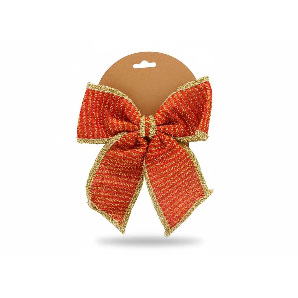 Chongo navideño 20x20cm wd-21653 rojo/dorado