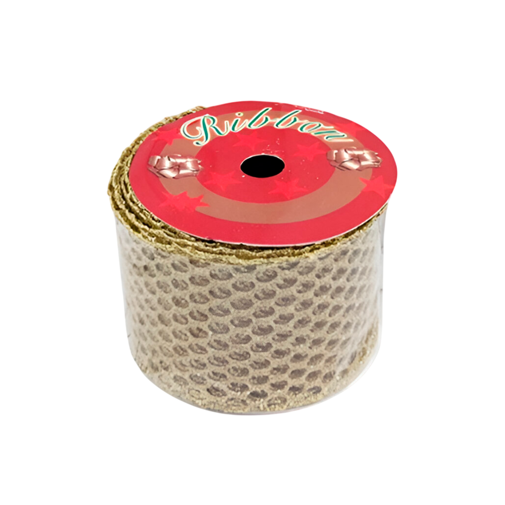 Cinta navideña   6.3cmx3yd 2-cs2302-4223 dorado