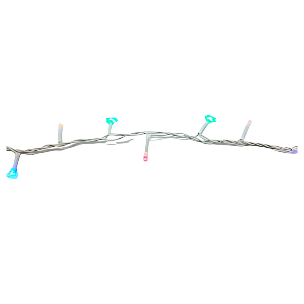 Conexion  navideña 100l 8f 5m multifunciona cable blanco lsh002
