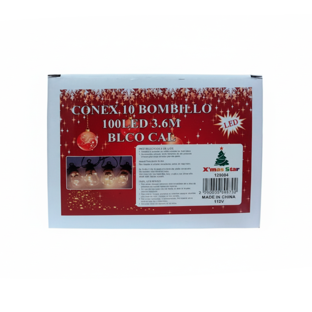 Conexion  navideña 10l 3.6m blanco calido  lsh069