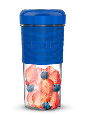 Licuadora portatil recargable 0.3 litros decakila kmjb012 azul