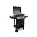 Asador de gas 2 quemadores con tapadera / llantas 33.8" decakila kmgs005b negro Anafre