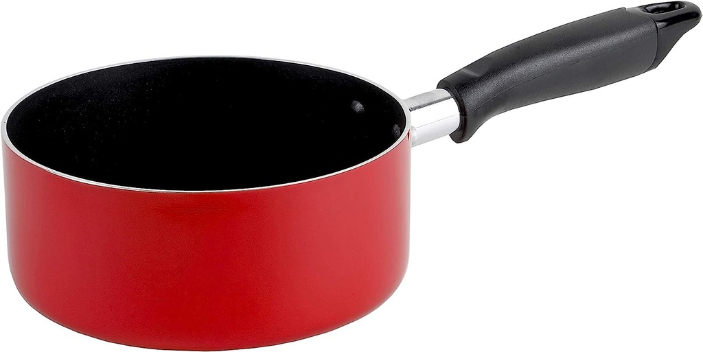 Olla con mango y tapadera 18x8cm decakila kmep008b rojo