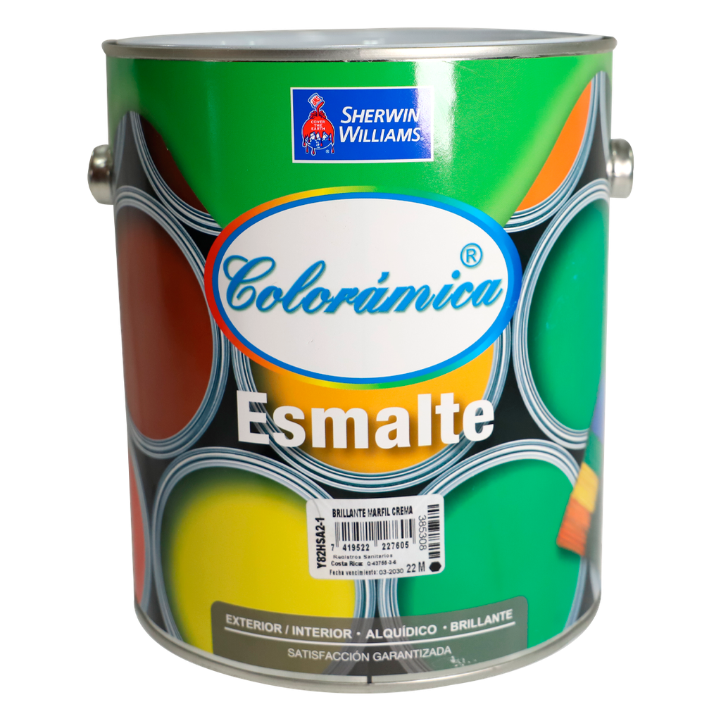 Pintura coloramica de aceite 1-galon sherwin williams marfil crema