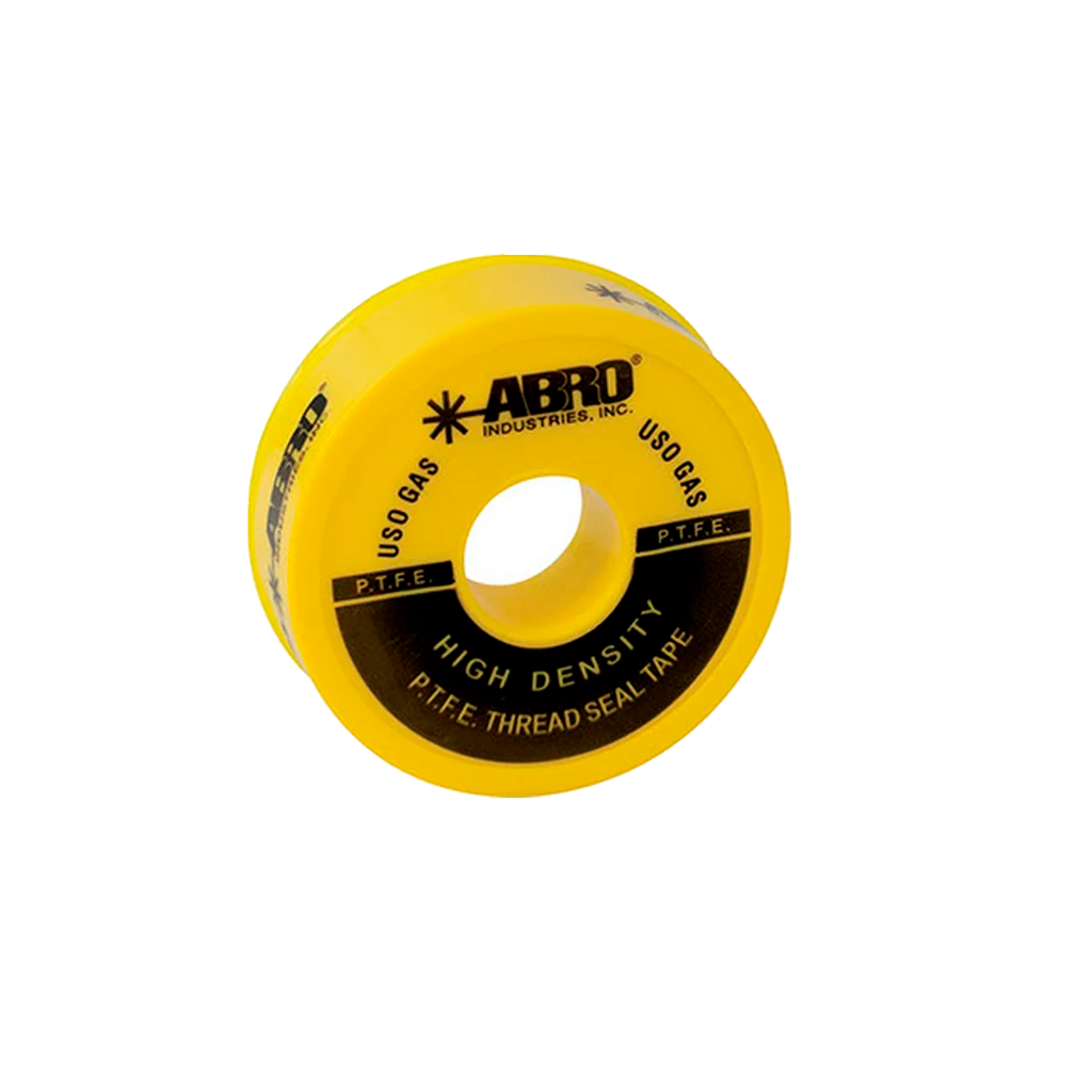Cinta de teflon 3/4" para valvula de gas abro amarilla