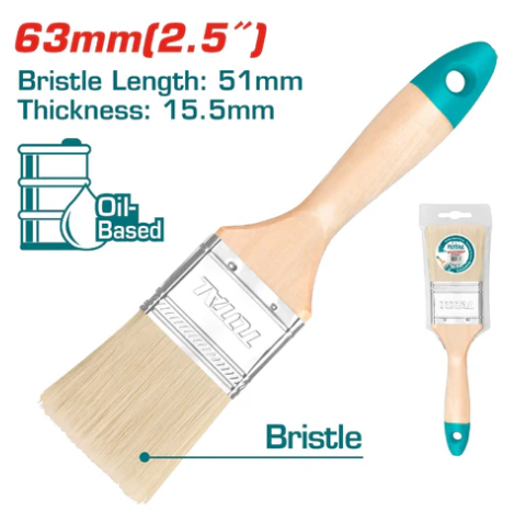 [111036] Brocha Para Pintar 2.5" Mango De Madera Total Tht84251