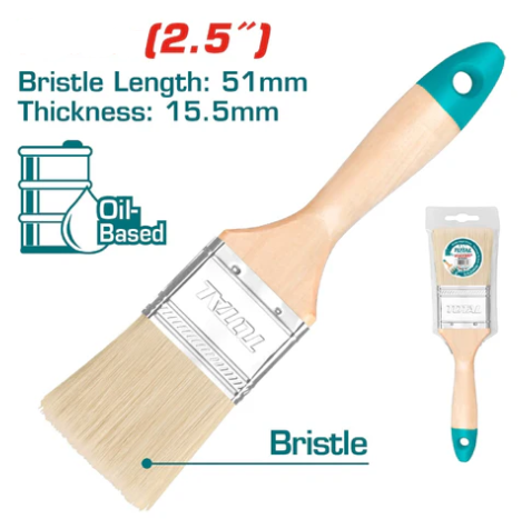 [117086] Brocha Para Pintar 2.5" Mango De Madera Total Tht84252