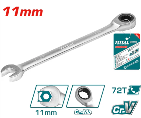 [112960] Llave Mixta 11Mm Con Ratche Industrial Total Ar111