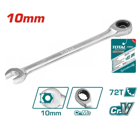 [112959] Llave Mixta Con Ratche 10Mm Total Tcspar101