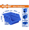 Caja Plastica Organizadora 6Pc Wadfow Wtb8336 Azul
