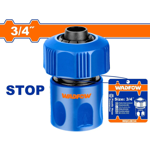 [144824] Conector Para Manguera 3/4" 4Conectores Wadfow Hc1402