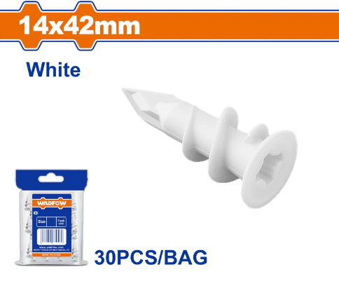 [143424] Taco Plastico Para Tabla De Yeso 14X42Mm 30Pc G932