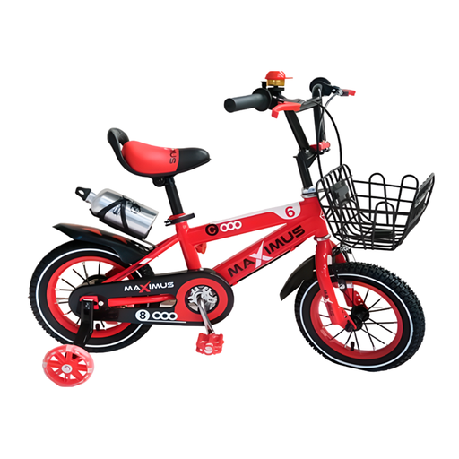 [104723] Bicicleta 12 bmx para niño 1v maximus con guardafango/canasta rojo armable