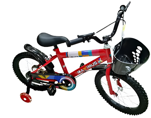 [138158] Bicicleta 16 bmx para niño 1v maximus con guardafango/canasta rojo armable
