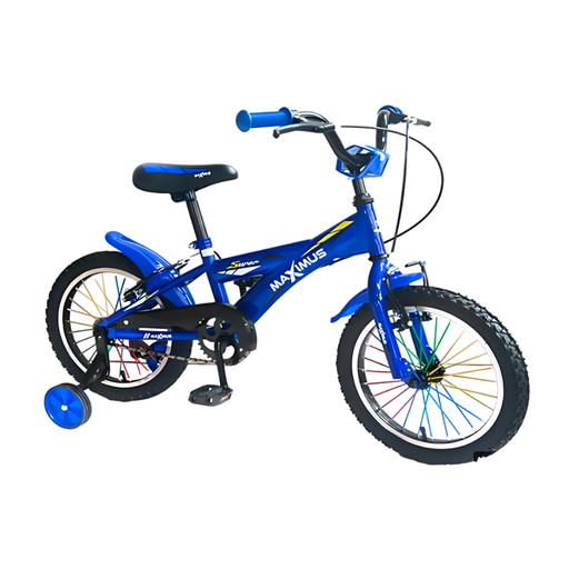 [89094] Bicicleta 16 mtb para niño 1v maximus con guardafango azul armable