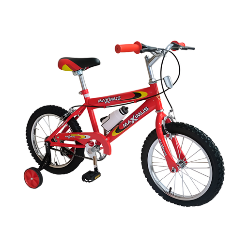 [63194] Bicicleta 16 mtb para niño 1v maximus roj o oscuro armable
