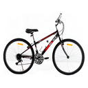 Bicicleta 26 mtb 21v tubo de abasto cromado maximus rojo/negro armable