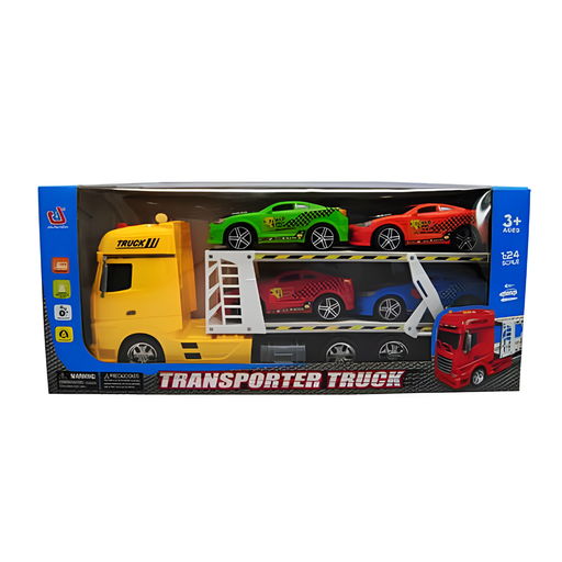 [93706] Juguete De Carro Rastra Con Luz/4-Carros 666-03F