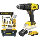 Taladro rotamartillo inalambrico 20v con accesorios stanley cd711c